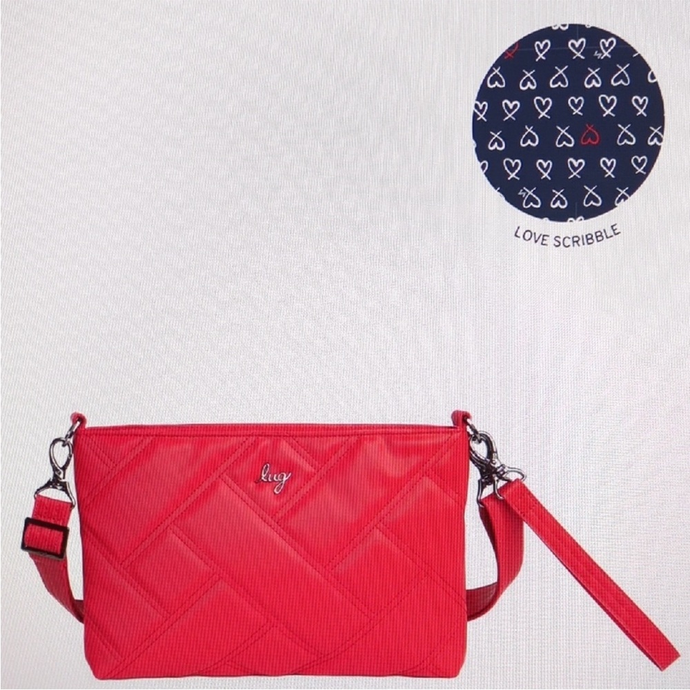 Lug Waltz Poppy Red Crossbody Clutch. NWT with storage bag